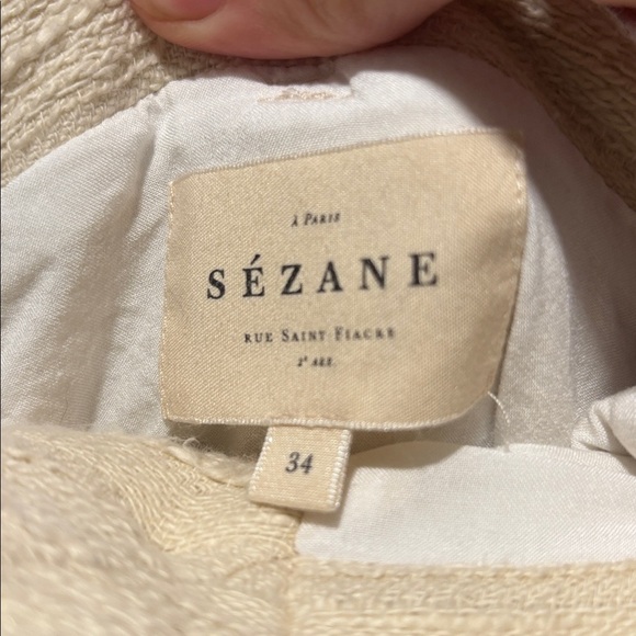 SEZANE Thaia midi button down skirt with belt - Picture 3 of 7